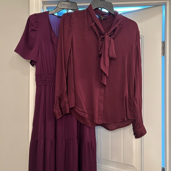 Quince Tiered Washable Silk Maxi Dress in Aubergine / Eggplant - Picture 13 of 14